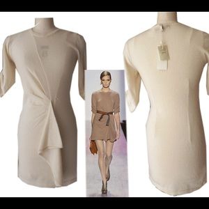 BCBG maxazria runway cashmere dress cream Xs